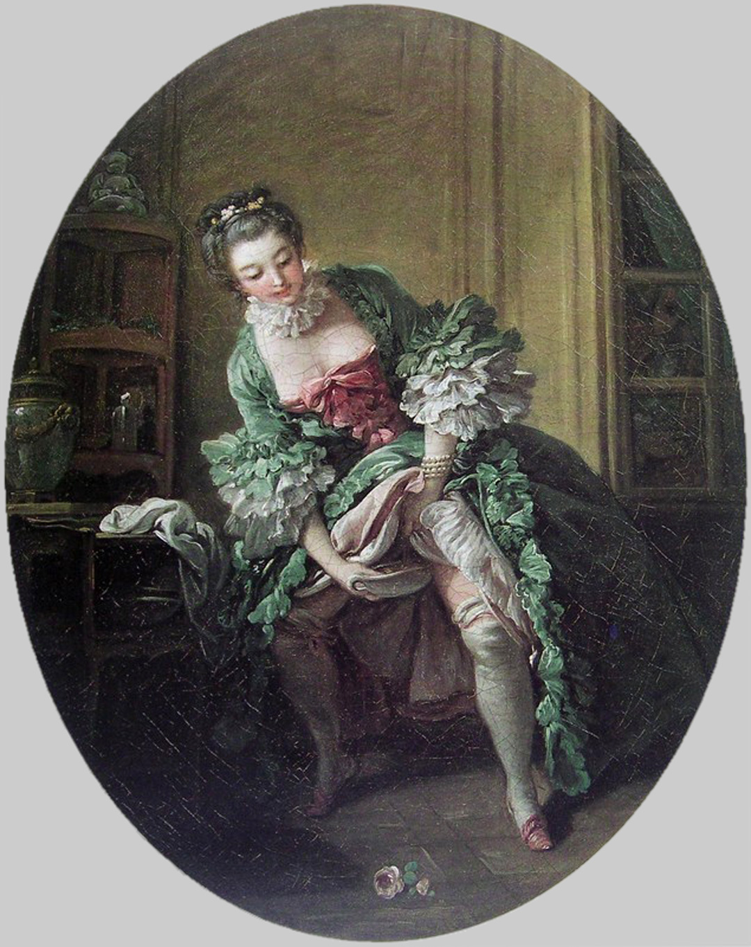 How did 18th century society women go to the toilet?