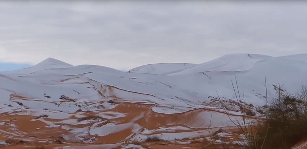 In 2016, 2017 and 2018 it snowed in the Sahara Desert